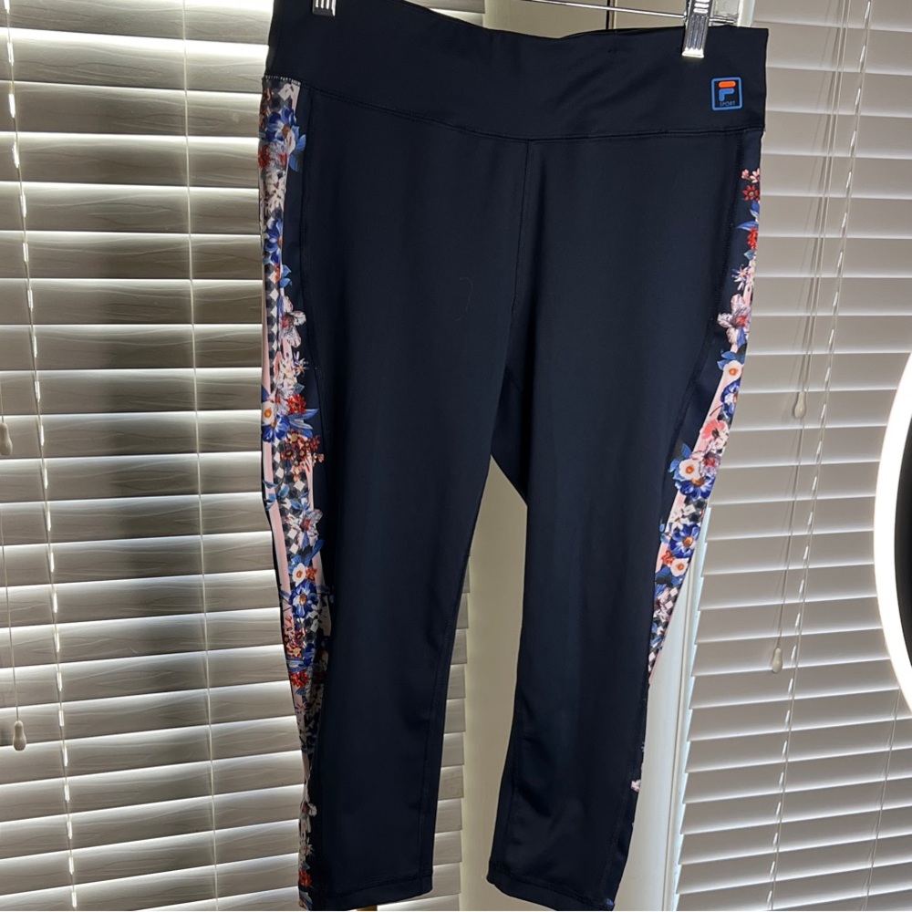 Fila Black Floral Leggings